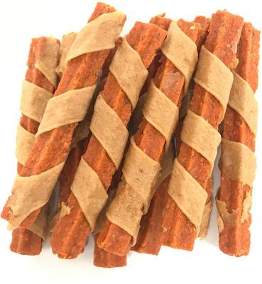 Show full view: Carolina Prime Pet Chicken Wrapped Sweet 'Tater Stix Dehydrated Dog Treats, 5-oz bag slide 4 of 5