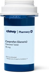 Carprofen (Generic) Flavored Tablets for Dogs, 75-mg, 60 tablets