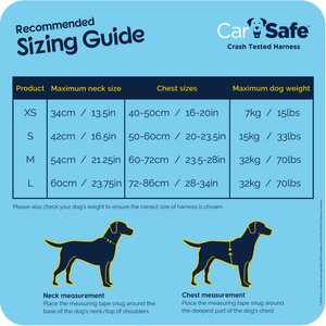 CarSafe Crash Tested Back Clip Dog Harness, Blue, Large