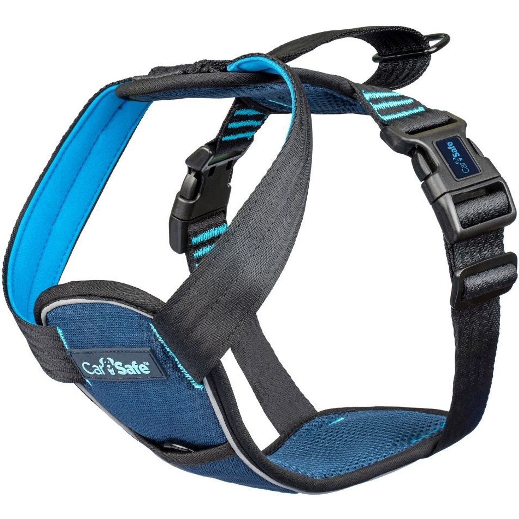 CarSafe Crash Tested Back Clip Dog Harness, Blue, Medium
