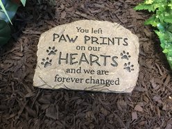 Carson Industries Paw Prints On Our Hearts Sand Stone slide 2 of 2