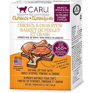 Caru Classic Grain Free Chicken & Crab Stew Recipe Wet Cat Food Caru Classic Grain Free Chicken & Crab Stew Recipe Wet Cat Food