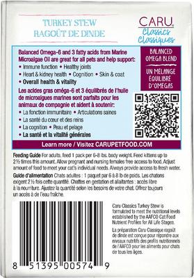 Show full view: Caru Classic Turkey Stew Grain-Free Wet Cat Food, 5.5-oz, case of 12 slide 3 of 9