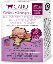Caru Classic Wild Salmon & Turkey Stew Grain-Free Wet Cat Food, 5.5-oz, case of 12