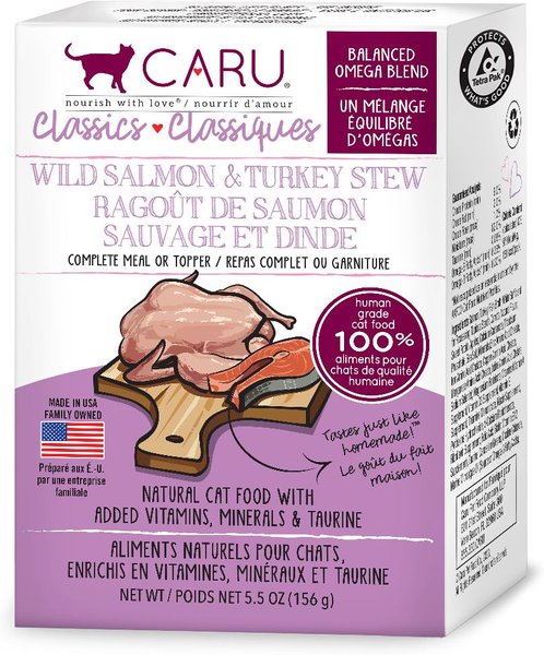 Caru Classic Grain Free Wild Salmon & Turkey Stew Recipe Wet Cat Food