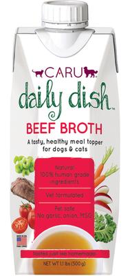 Show full view: Caru Daily Dish Beef Broth Human-Grade Dog & Cat Wet Food Topper, 1.1-lb bottle slide 3 of 10