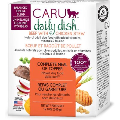Caru Caru Daily Dish Beef with Chicken Stew Grain-Free Wet Dog Food, 12-oz, case of 12