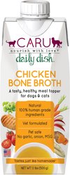 Caru Daily Dish Chicken Broth Human-Grade Dog & Cat Wet Food Topper, 1.1-lb bottle