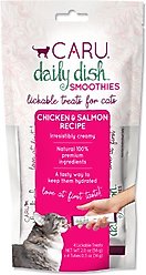 Caru Daily Dish Chicken & Salmon Smoothies Lickable Cat Treats, 2-oz tube