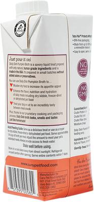 Show full view: Caru Daily Dish Pumpkin Broth Human-Grade Dog & Cat Wet Food Topper, 1.1-lb bottle slide 3 of 10