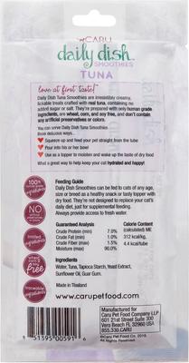 Show full view: Caru Daily Dish Smoothies Tuna Flavored Lickable Cat Treats, 0.5-oz tube, bundle of 8  slide 3 of 6