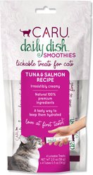 Caru Daily Dish Tuna & Salmon Smoothies Lickable Cat Treats, 2-oz tube