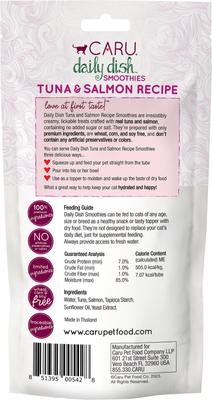 Show full view: Caru Daily Dish Tuna & Salmon Smoothies Lickable Cat Treats, 2-oz tube slide 3 of 6
