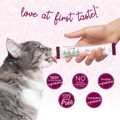 Show full view: Caru Daily Dish Tuna & Salmon Smoothies Lickable Cat Treats, 2-oz tube slide 4 of 6