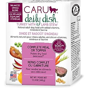 Caru Daily Dish Turkey with Lamb Stew Grain-Free Wet Dog Food, 12-oz, case of 12