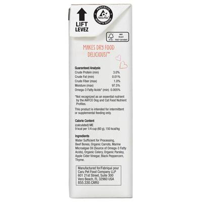 Show full view: Caru Grass-Fed Beef Bone Broth Human-Grade Dog & Cat Wet Food Topper, 1.1-lb box slide 8 of 12