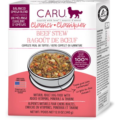 Caru Caru Real Beef Stew Wet Dog Food, 12.5-oz, case of 12