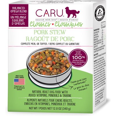 Caru Caru Real Pork Stew Wet Dog Food, 12.5-oz, case of 12