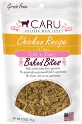 Caru Soft 'n Tasty Baked Bites Chicken Recipe Grain-Free Cat Treats, 2.75-oz bag