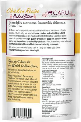 Show full view: Caru Soft 'n Tasty Baked Bites Chicken Recipe Grain-Free Cat Treats, 2.75-oz bag slide 3 of 5