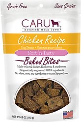 Caru Soft 'n Tasty Baked Bites Chicken Recipe Grain-Free Dog Treats, 4-oz bag