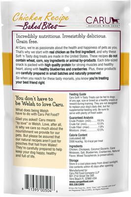 Show full view: Caru Soft 'n Tasty Baked Bites Chicken Recipe Grain-Free Dog Treats, 4-oz bag slide 3 of 6