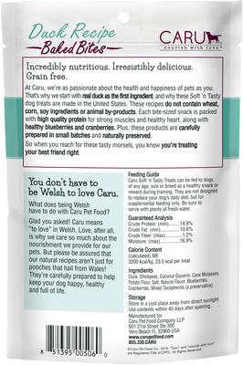 Show full view: Caru Soft 'n Tasty Baked Bites Duck Recipe Grain-Free Dog Treats, 3.5-oz bag slide 3 of 5
