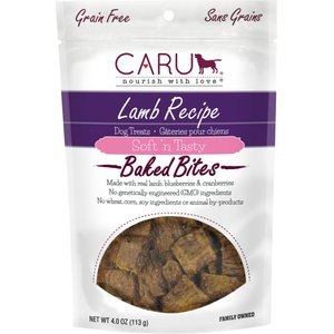 Caru Soft 'n Tasty Baked Bites Lamb Recipe Grain-Free Dog Treats, 4-oz bag