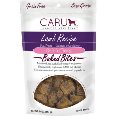 Caru Caru Soft 'n Tasty Baked Bites Lamb Recipe Dog Treats, 4-oz bag