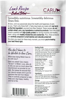 Show full view: Caru Soft 'n Tasty Baked Bites Lamb Recipe Grain-Free Dog Treats, 4-oz bag slide 3 of 6