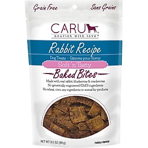Caru Soft 'n Tasty Baked Bites Rabbit Recipe Grain-Free Dog Treats, 3.5-oz bag
