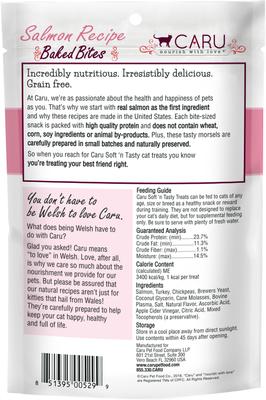 Show full view: Caru Soft 'n Tasty Baked Bites Salmon Recipe Grain-Free Cat Treats, 2.75-oz bag slide 3 of 8