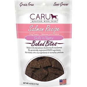 Caru Soft 'n Tasty Baked Bites Salmon Recipe Grain-Free Dog Treats, 4-oz bag