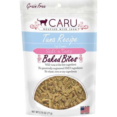 Caru Caru Soft 'n Tasty Baked Bites Tuna Recipe Grain-Free Cat Treats, 2.75-oz bag