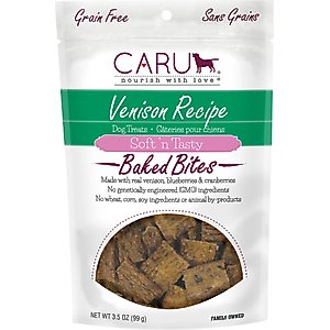 Caru Soft 'n Tasty Baked Bites Venison Recipe Grain-Free Dog Treats, 3.5-oz bag