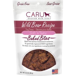 Caru Soft 'n Tasty Baked Bites Wild Boar Recipe Grain-Free Dog Treats, 3.5-oz bag