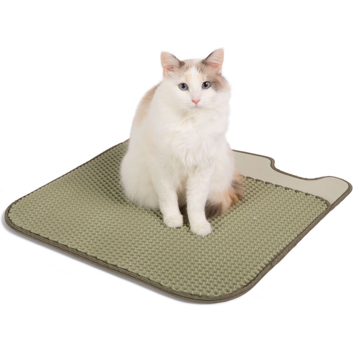 Casa Leo Leo's Loo Cat Litter Box Mat, Avocado Green