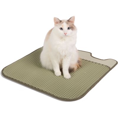 Casa Leo Casa Leo Leo's Loo Cat Litter Box Mat, Avocado Green