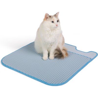 Casa Leo Casa Leo Leo's Loo Cat Litter Box Mat, Baby Blue