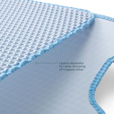 Show full view: Casa Leo Leo's Loo Cat Litter Box Mat, Baby Blue slide 3 of 6