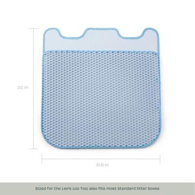 Show full view: Casa Leo Leo's Loo Cat Litter Box Mat, Baby Blue slide 5 of 6