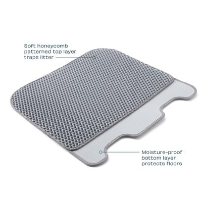 Show full view: Casa Leo Leo's Loo Cat Litter Box Mat, Grey slide 3 of 11