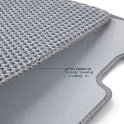 Show full view: Casa Leo Leo's Loo Cat Litter Box Mat, Grey slide 4 of 11