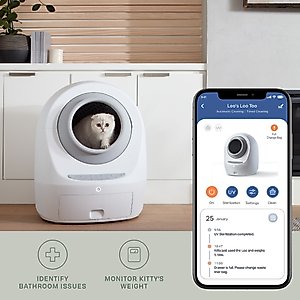 Casa Leo Leo's Loo Too Wifi Enabled Cat Litter Box, Leo Gray