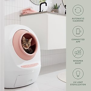 Casa Leo Leo's Loo Too Wifi Enabled Cat Litter Box, Pretty Pink