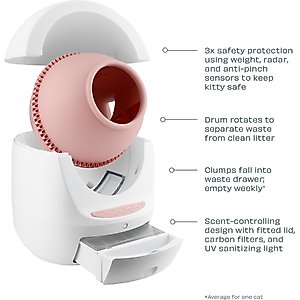 Casa Leo Leo's Loo Too Wifi Enabled Cat Litter Box, Pretty Pink
