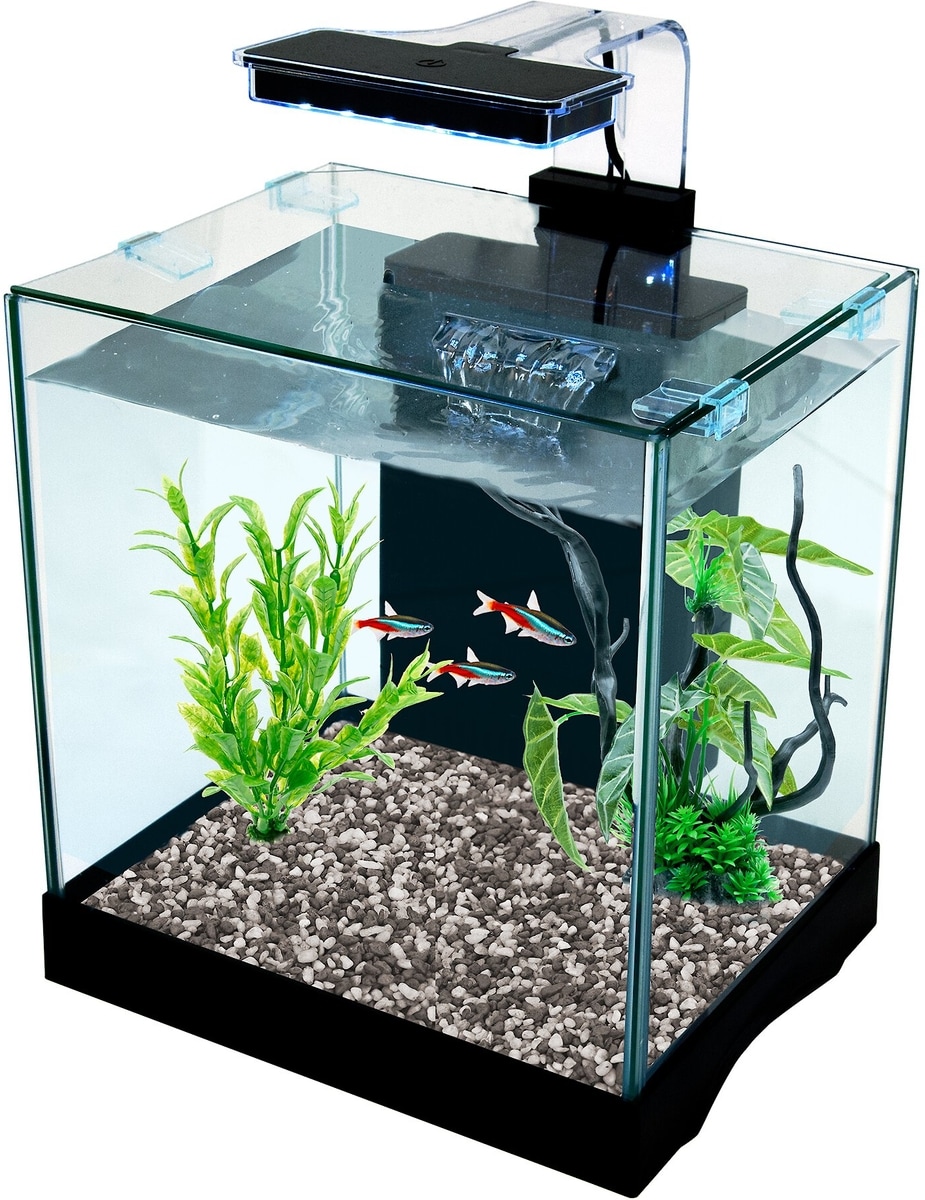 Out of Stock - CASCADE All-in-One Desktop LED Light Glass Fish Tank Kit ...