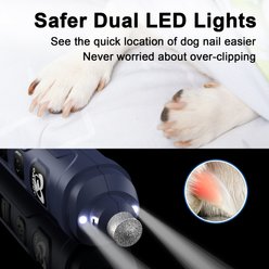 Casfuy 2 LED Light Grooming Dog & Cat Paw Nail Grinder, Blue slide 2 of 7