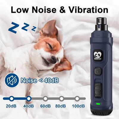 Show full view: Casfuy 2 LED Light Grooming Dog & Cat Paw Nail Grinder, Blue slide 4 of 8