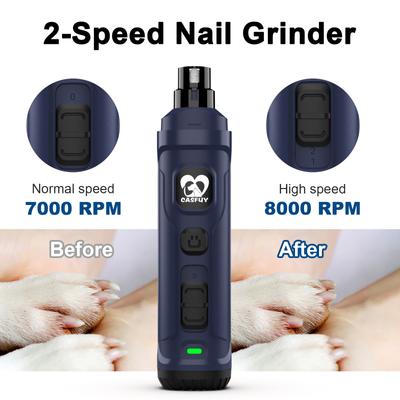 Show full view: Casfuy 2 LED Light Grooming Dog & Cat Paw Nail Grinder, Blue slide 6 of 8